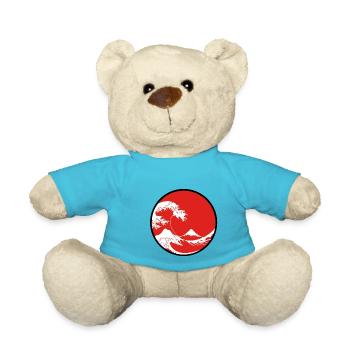 Kanagawa Japon rouge type drapeaux - Nounours - bleu outremer - Devant