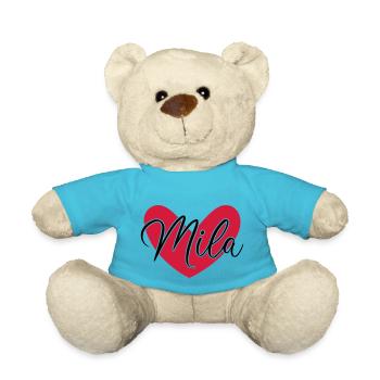 Mila Name Vorname - Teddy - Atollblau - Vorne