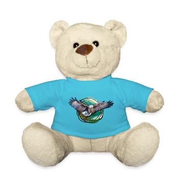 Adler Eagle Adventure nature forest wilderness mountains lake - Teddy Bear - atoll blue - Front