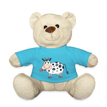 Cow - Teddy Bear - atoll blue - Front