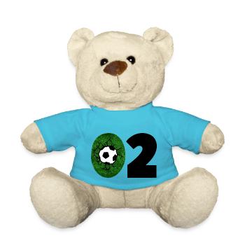 Maillot de football numéro 02 - Nounours - bleu outremer - Devant