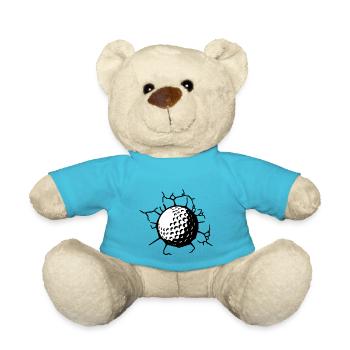 Golfball Aufschlag Golfer - Teddy - Atollblau - Vorne