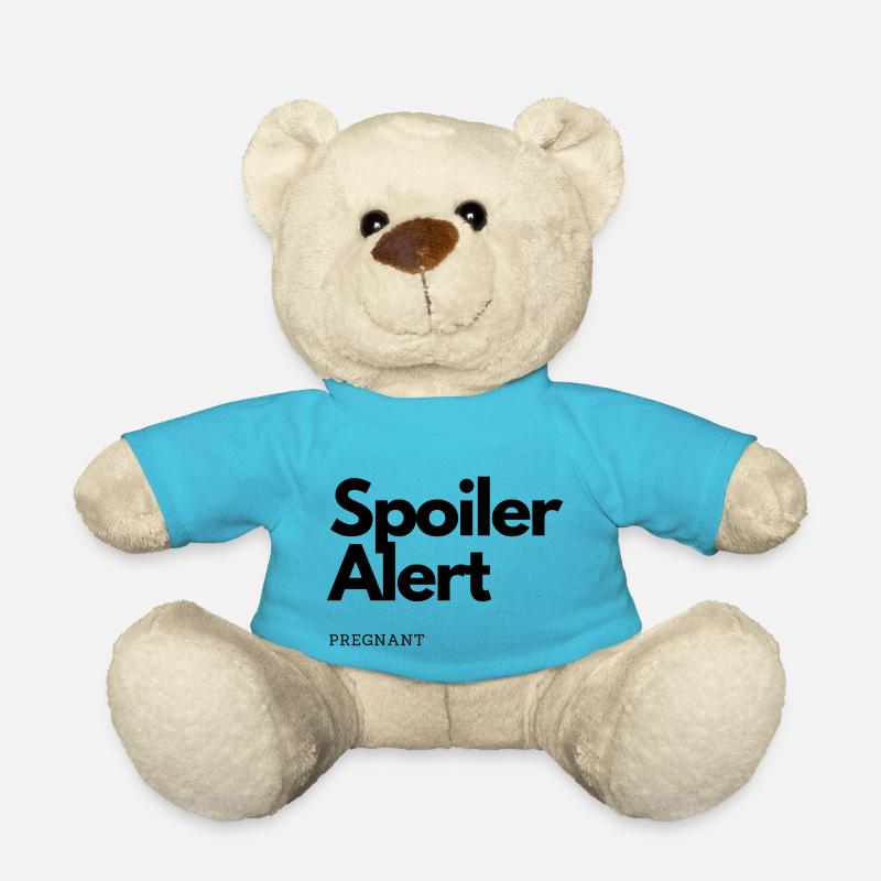 Spoiler Alert Pregnant Design - Teddy Bear - atoll blue