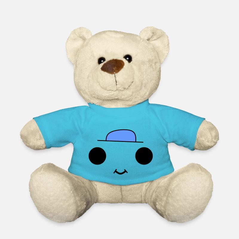 Cute face with a blue hat - Teddy - Atollblau