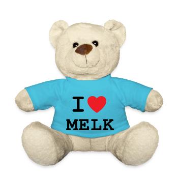 I love Melk - Ich liebe Melk - Teddy - Atollblau - Vorne