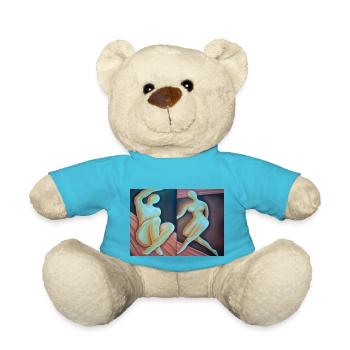 Adam and Eve - Teddy Bear - atoll blue - Front