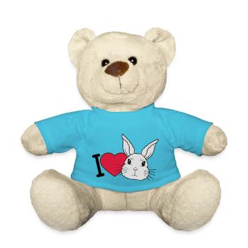 I love bunnys Logo - Teddy - Atollblau - Vorne
