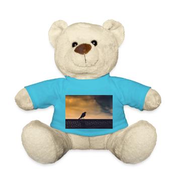 Singende Krähe - Teddy - Atollblau - Vorne