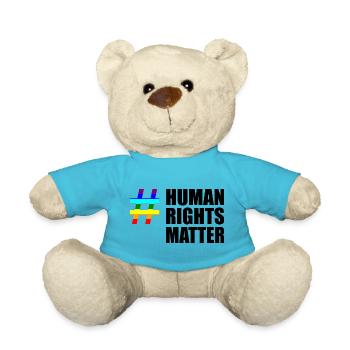 Les droits de l’homme comptent arc-en-ciel - Nounours - bleu outremer - Devant