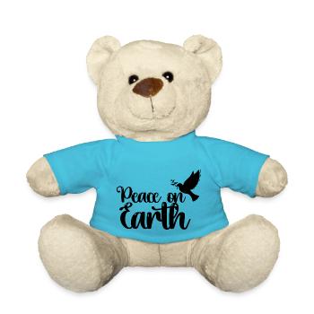 Peace on Earth - Teddy Bear - atoll blue - Front