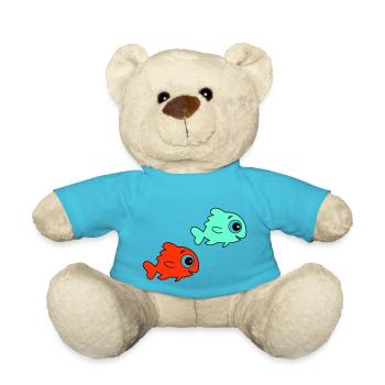 Pisces - Teddy Bear - atoll blue - Front