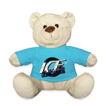happy animal rights awareness fun quote - Teddy Bear - atoll blue - Front