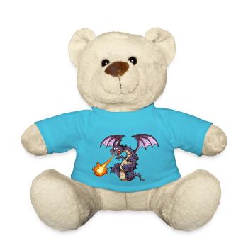 Wütender Drache - Teddy - Atollblau - Vorne