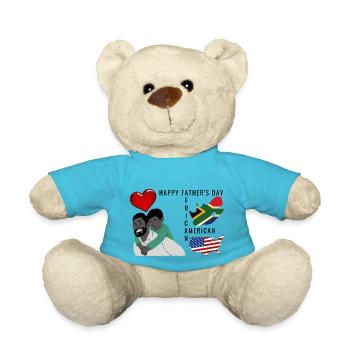 Bonne Fête Des Pères Afro Américain - Nounours - bleu outremer - Devant