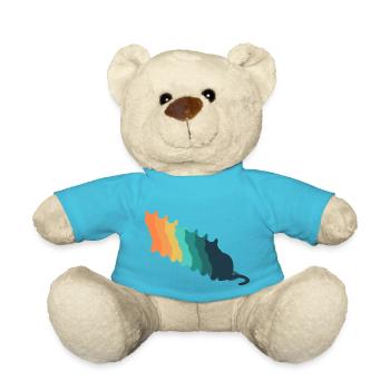 Retro cat - Teddy Bear - atoll blue - Front