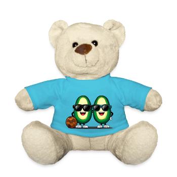 Team Avocado United : Cheerful fruit in rhythm - Teddy Bear - atoll blue - Front