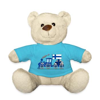 Finlande Flag Football Chemin de fer - Nounours - bleu outremer - Devant
