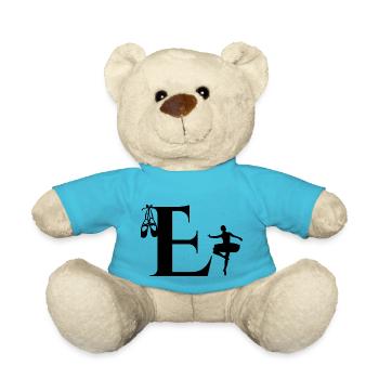 Buchstabe e Ballerina - Teddy - Atollblau - Vorne