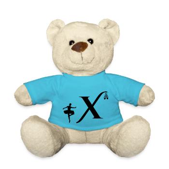 Letter x ballerina - Teddy Bear - atoll blue - Front