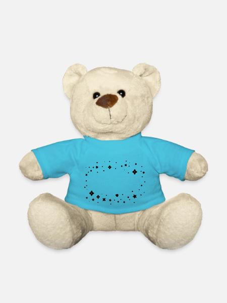 Cadre nuage scintillant - Nounours - bleu outremer