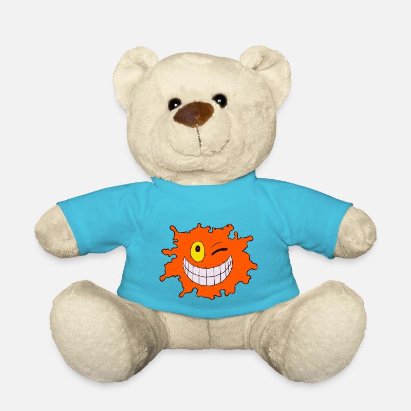 Éclaboussure d’orange - Nounours - bleu outremer