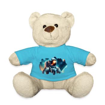 Astronaut im Kosmos - Teddy - Atollblau - Vorne
