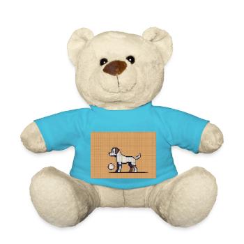 Pixel-Hund - Teddy - Atollblau - Vorne