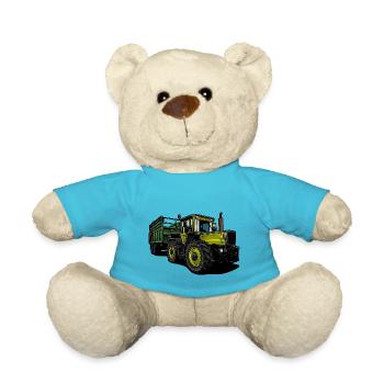 Traktor // Illustration - Teddy - Atollblau - Vorne