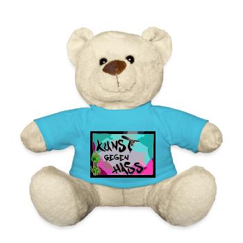 Art against hate - Teddy Bear - atoll blue - Front