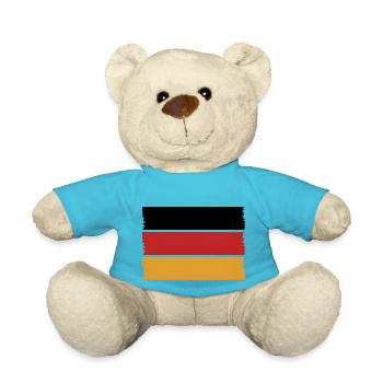 Germany Flag Germany - Teddy Bear - atoll blue - Front