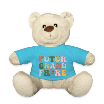 Futur grand frère - annonce futur grand frère - Nounours - bleu outremer - Devant
