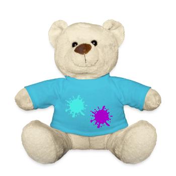 Splashes of paint - Teddy Bear - atoll blue - Front