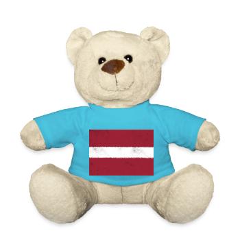 Flag of Latvia - Teddy Bear - atoll blue - Front