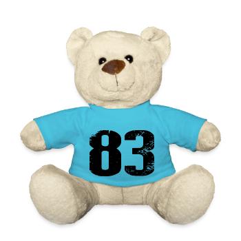 83 Number Leotard - Teddy Bear - atoll blue - Front