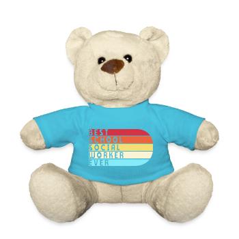 Social Worker Social Pedagogue Social Worker - Teddy Bear - atoll blue - Front