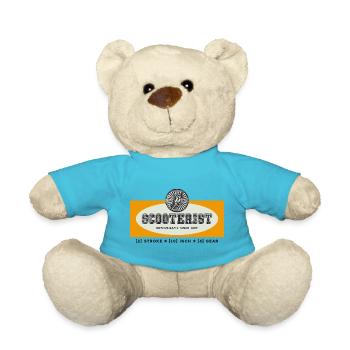 Scooterist Vintage Scooterfahrer Racing - Teddy - Atollblau - Vorne