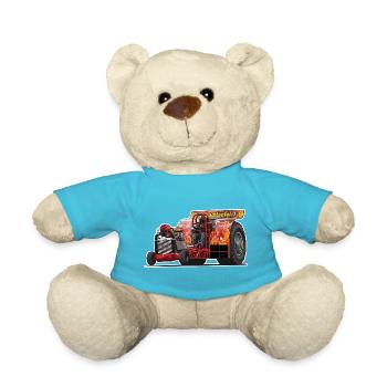 Tractor Pulling // Illustration - Teddy - Atollblau - Vorne