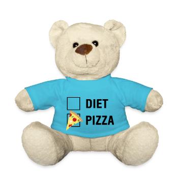 Pizza VS régime alimentaire Amoureux - Nounours - bleu outremer - Devant