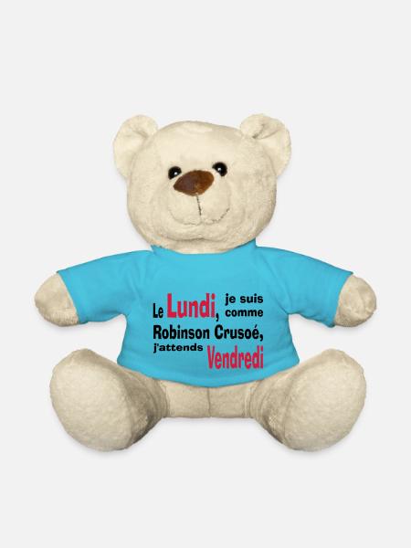 robinson crusoe - Nounours - bleu outremer