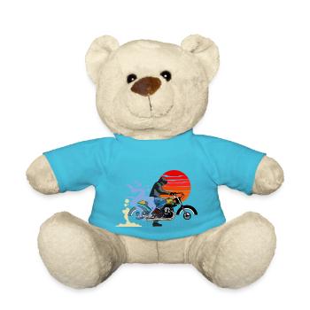 Motorcycle - Teddy Bear - atoll blue - Front