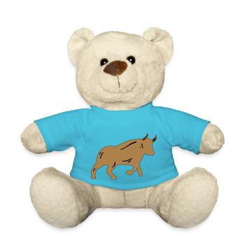 Börsenbulle - Teddy - Atollblau - Vorne