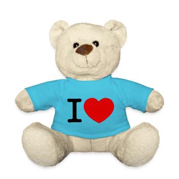 I Love You - Déclarez votre amour avec style - Nounours - bleu outremer - Devant