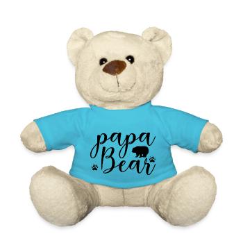 papa bear and mama bear - Teddy Bear - atoll blue - Front