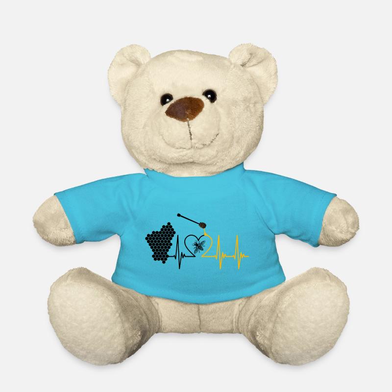 Biene, Honig, Puls, Honigbiene, Imker, Bienenwabe - Teddy - Atollblau