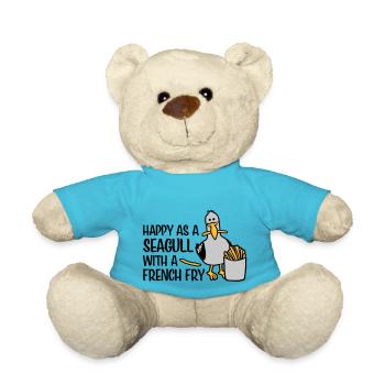 Heureux comme une mouette - Nounours - bleu outremer - Devant
