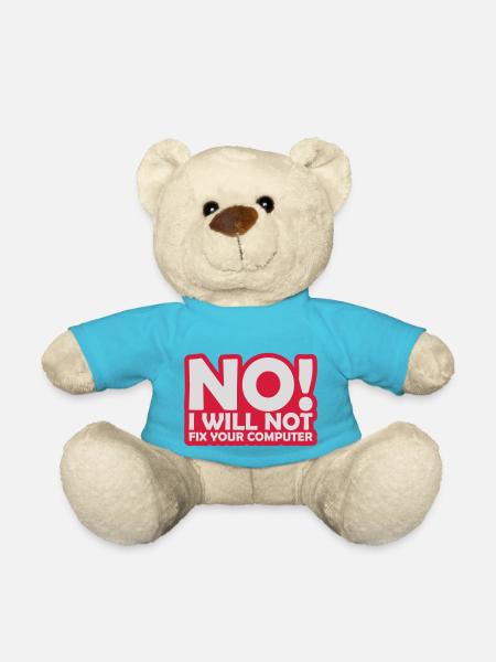 not fix your computer - Teddy Bear - atoll blue