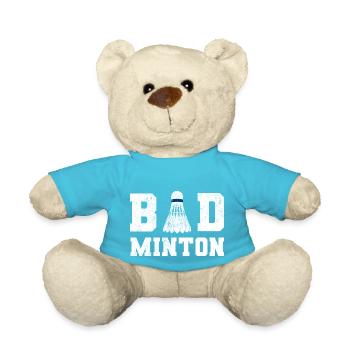 Badminton Player Sport Badminton I Gift - Teddy Bear - atoll blue - Front