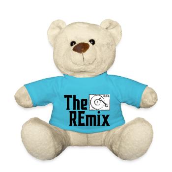 Partnerlook Shirts Familie Kinder Eltern the remix - Teddy - Atollblau - Vorne