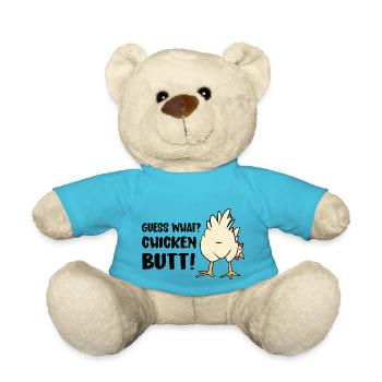 Guess What? Chicken Butt! - Teddy Bear - atoll blue - Front