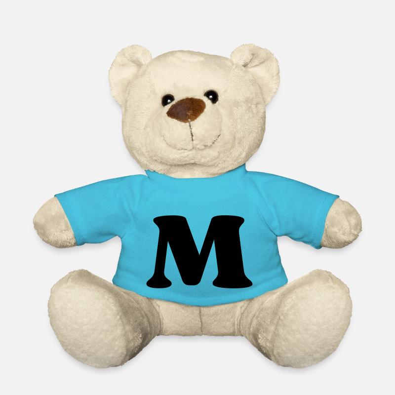 Lettre m - Nounours - bleu outremer